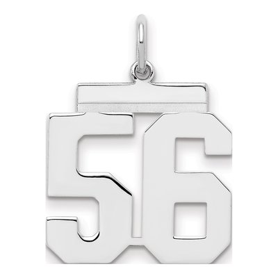 Sterling Silver Number 56 Charm