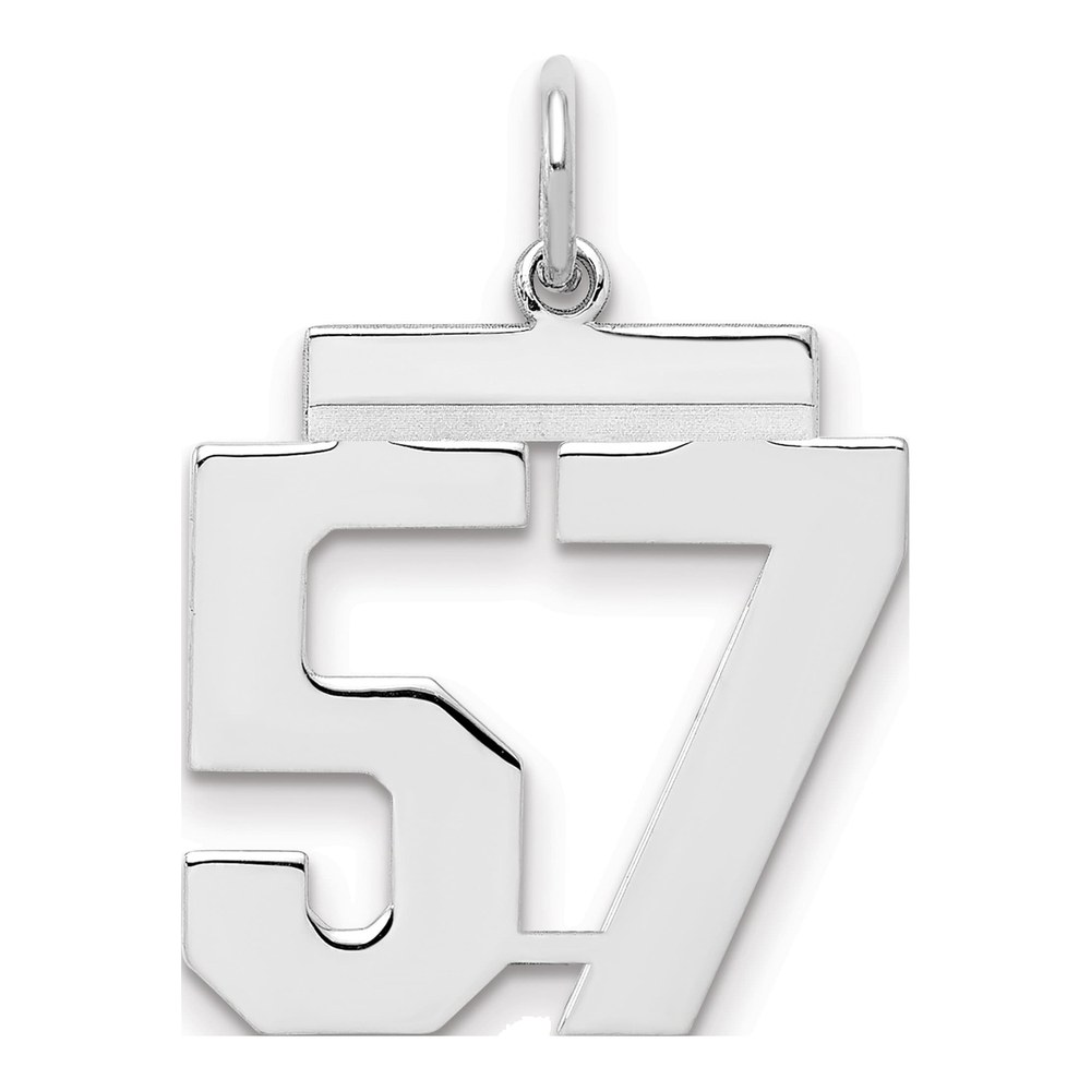Sterling Silver Number 57 Charm