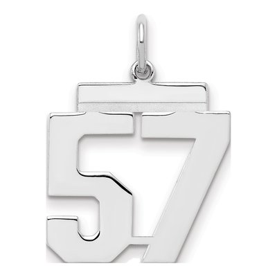 Sterling Silver Number 57 Charm