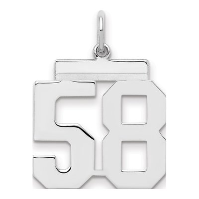Sterling Silver Number 58 Pendant