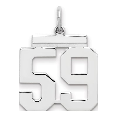 Sterling Silver Number 59 Charm