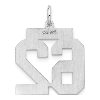 Sterling Silver Number 62 Charm – view 5