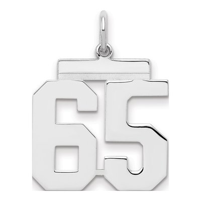 Sterling Silver Number 65 Pendant