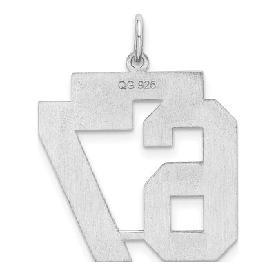 Sterling Silver Number 67 Charm – view 5