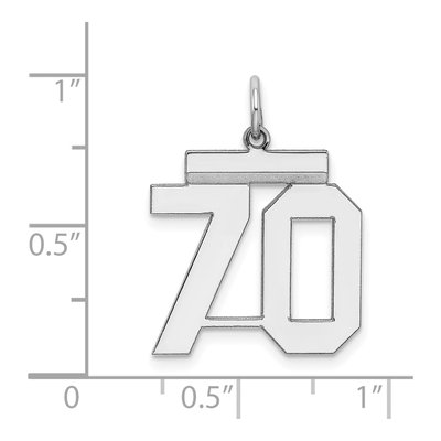 Sterling Silver Number 70 Pendant – view 4