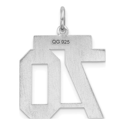 Sterling Silver Number 70 Pendant – view 5