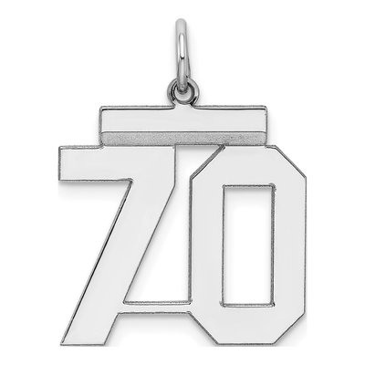 Sterling Silver Number 70 Pendant