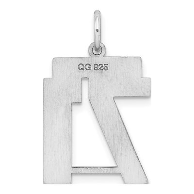 Sterling Silver Number 71 Charm – view 5