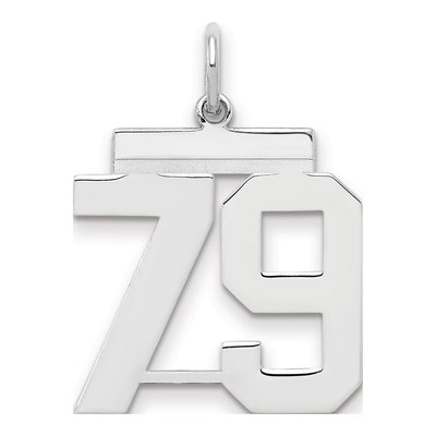Sterling Silver Number 79 Charm