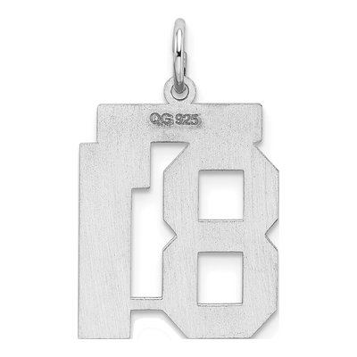 Sterling Silver Number 81 Charm – view 5
