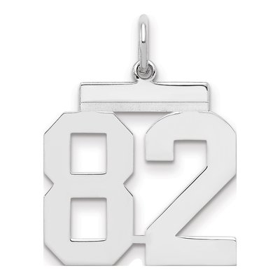 Sterling Silver Number 82 Charm