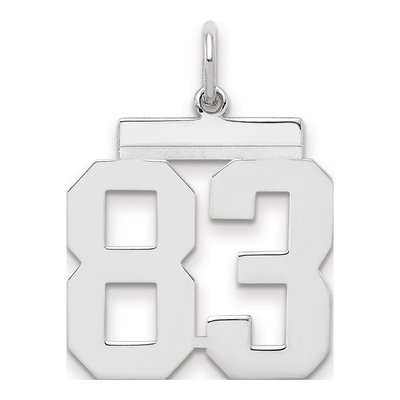 Sterling Silver Number 83 Pendant