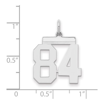 Sterling Silver Number 84 Pendant – view 2