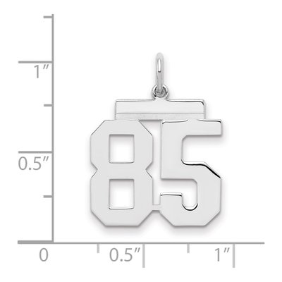 Sterling Silver Number 85 Charm – view 2