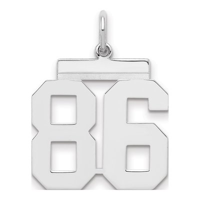 Sterling Silver Number 86 Charm