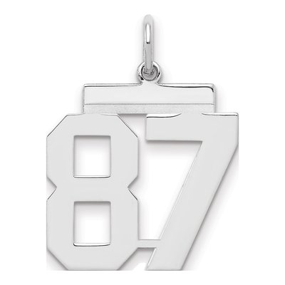 Sterling Silver Number 87 Charm