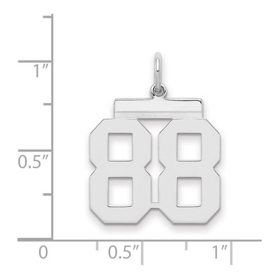 Sterling Silver Number 88 Charm – view 2