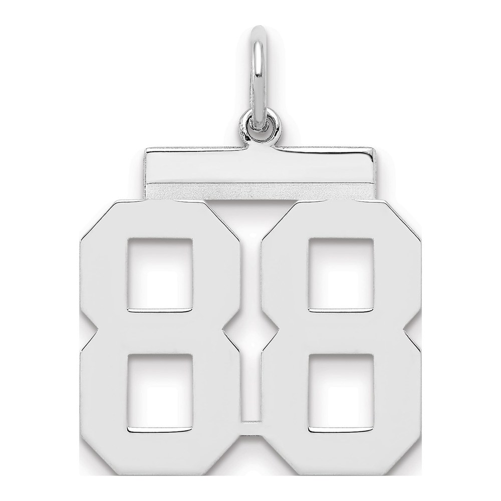 Sterling Silver Number 88 Charm