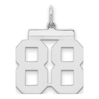 Sterling Silver Number 88 Charm