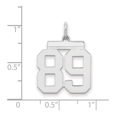 Sterling Silver Number 89 Charm – view 2