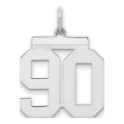 Sterling Silver Number 90 Charm