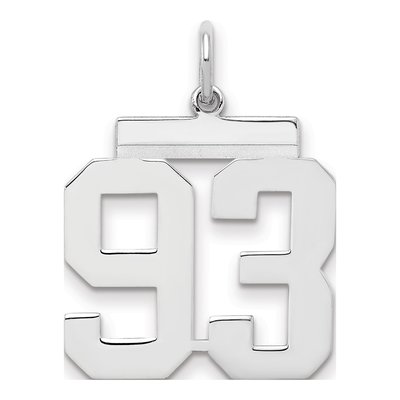 Sterling Silver Number 93 Charm