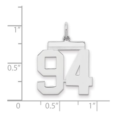 Sterling Silver Number 94 Pendant – view 2