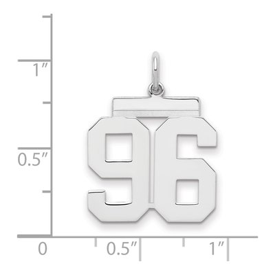 Sterling Silver Number 96 Charm – view 2