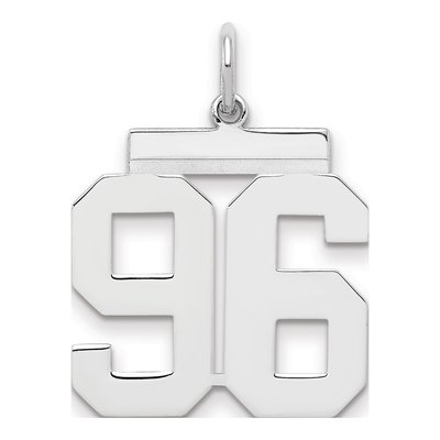Sterling Silver Number 96 Charm