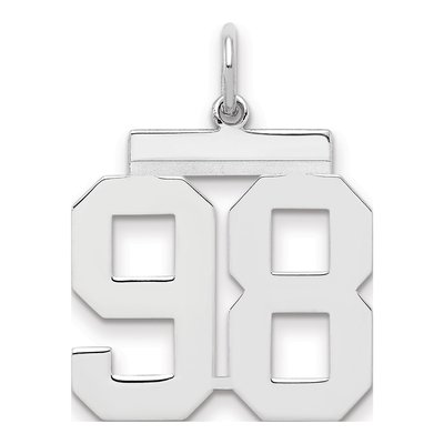 Sterling Silver Number 98 Pendant