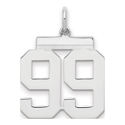 Sterling Silver Number 99 Pendant