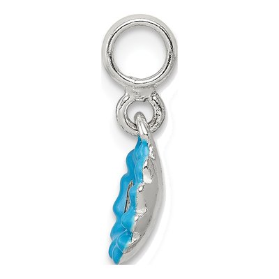 Sterling Silver CZ Enamel Flower Enhancer Pendant – view 2