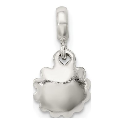 Sterling Silver CZ Enamel Flower Enhancer Pendant – view 4