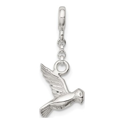 Sterling Silver Bird Dangle Enhancer Pendant – view 4
