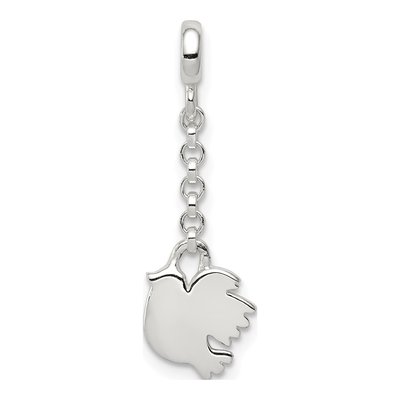 Sterling Silver Bird Dangle Enhancer Pendant