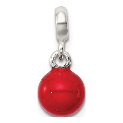 Sterling Silver Red Enamel Enhancer Pendant – view 4