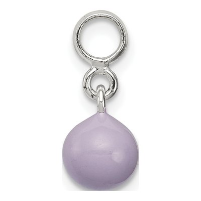 Sterling Silver Lilac Enamel Enhancer Pendant – view 2
