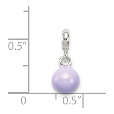 Sterling Silver Lilac Enamel Enhancer Pendant – view 3