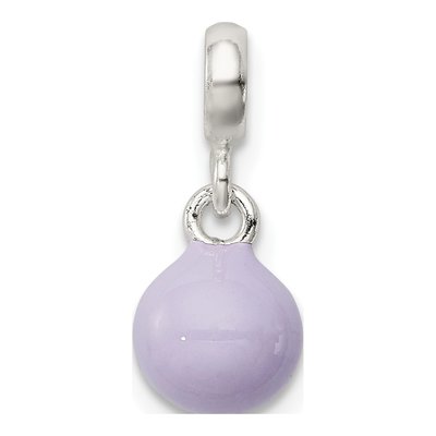 Sterling Silver Lilac Enamel Enhancer Pendant – view 4