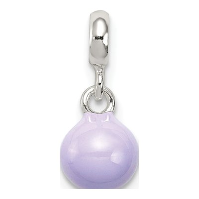 Sterling Silver Lilac Enamel Enhancer Pendant