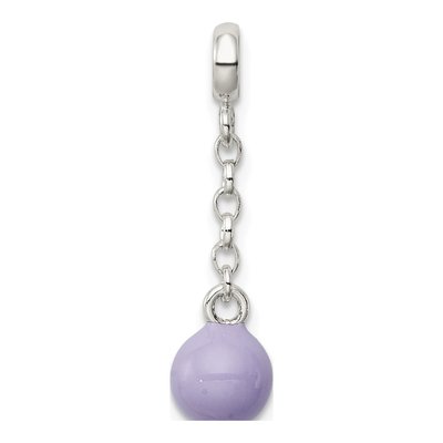 Sterling Silver Lilac Enamel Dangle Enhancer Pendant – view 4