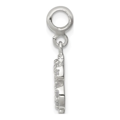 Sterling Silver CZ Dollar Sign Enhancer Pendant – view 3