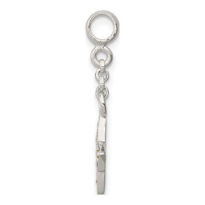 Sterling Silver CZ Star Dangle Enhancer Pendant – view 3