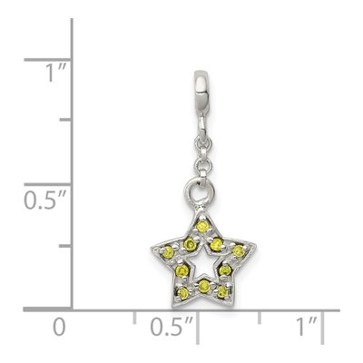 Sterling Silver CZ Star Dangle Enhancer Pendant – view 4