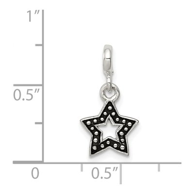 Sterling Silver Enameled Star Enhancer Pendant – view 4