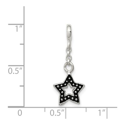 Sterling Silver Enameled Star Dangle Enhancer Pendant – view 3