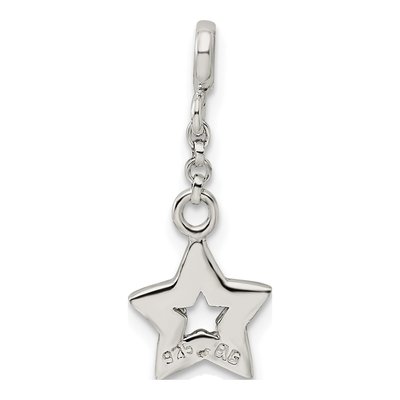 Sterling Silver Enameled Star Dangle Enhancer Pendant – view 4