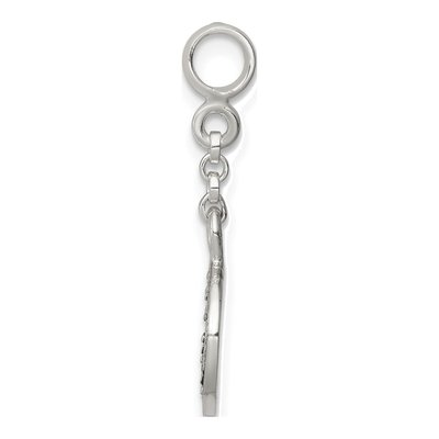 Sterling Silver Enameled Peace Symbol Dangle Charm – view 3