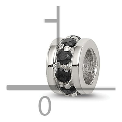 Sterling Silver CZ Spacer Enhancer Bead – view 4