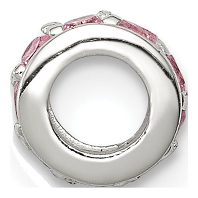 Sterling Silver CZ Spacer Enhancer Bead – view 2